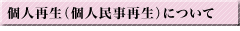 個人再生(個人民事再生)について